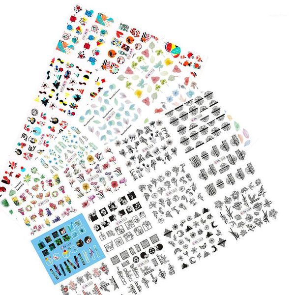 12pcs/set nail art slider transfer water decals black geometric letters sticker flower leaves girl summer1
12pcs/set nail art slider transfer water decals black geometric letters sticker flower leaves girl summer1