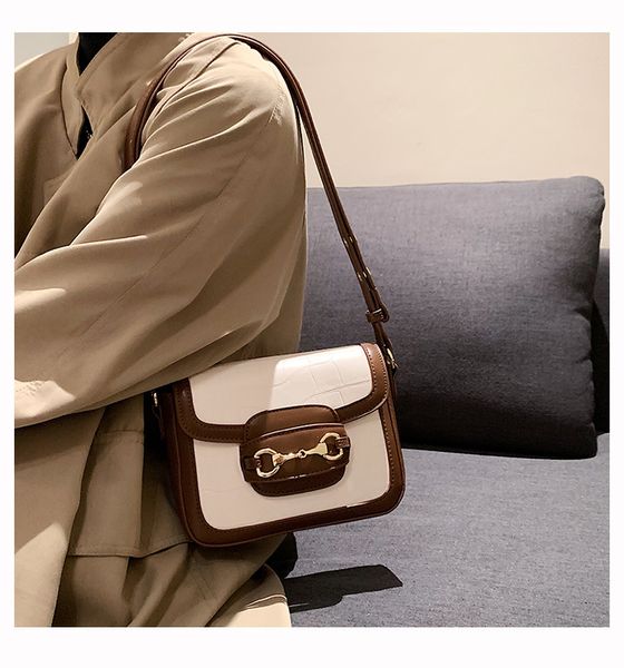 textured stone pattern women's bag new black and white contrast single shoulder horseshoe buckle messenger purse outlet
textured stone pattern women's bag new black and white contrast single shoulder horseshoe buckle messenger purse outlet
