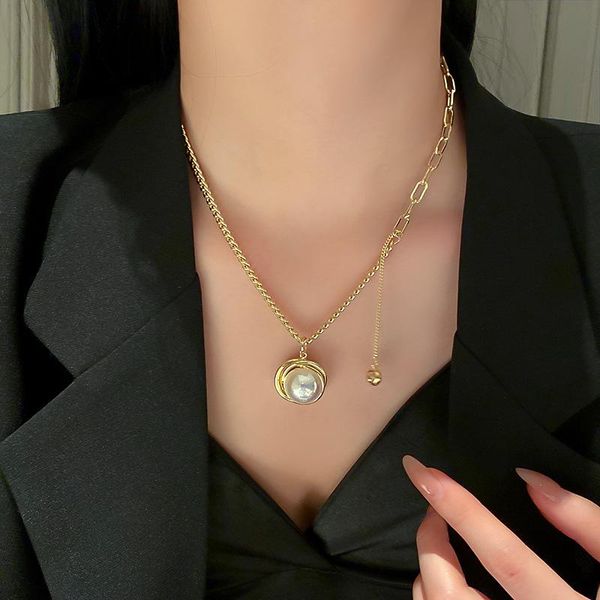 chokers minar minimalist big faux pearl pendant necklace for women lady asymmetric gold link chain necklaces wedding jewelry, Golden;silver
chokers minar minimalist big faux pearl pendant necklace for women lady asymmetric gold link chain necklaces wedding jewelry, Golden;silver