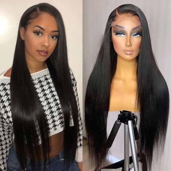 lace wigs 13x4 straight front human hair pre plucked brazilian 30 34 40 inch transparent hd frontal wig for black women, Black;brown
lace wigs 13x4 straight front human hair pre plucked brazilian 30 34 40 inch transparent hd frontal wig for black women, Black;brown
