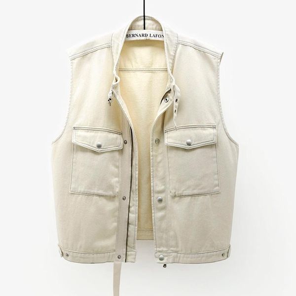 women's vests summer apricot jeans vest women waistcoat boyfriend big pocket sleeveless jacket coat female size loose short denim, Black;white
women's vests summer apricot jeans vest women waistcoat boyfriend big pocket sleeveless jacket coat female size loose short denim, Black;white