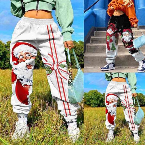 casual christmas print women capris elastic waist wide long fashion autumn loose weater pocket trousers for female, Black;white
casual christmas print women capris elastic waist wide long fashion autumn loose weater pocket trousers for female, Black;white