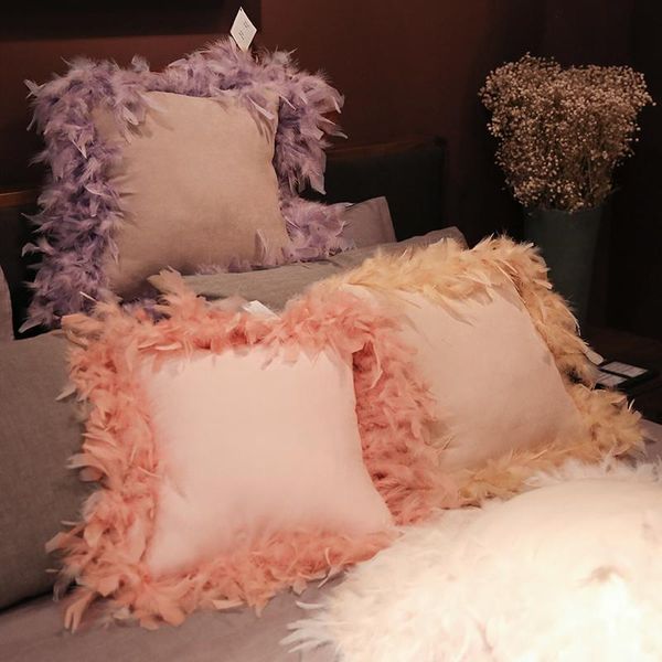 45cm real feather pillowcase cushion cover soild color luxury back case for lumbar pillow home decor cushion/decorative
45cm real feather pillowcase cushion cover soild color luxury back case for lumbar pillow home decor cushion/decorative