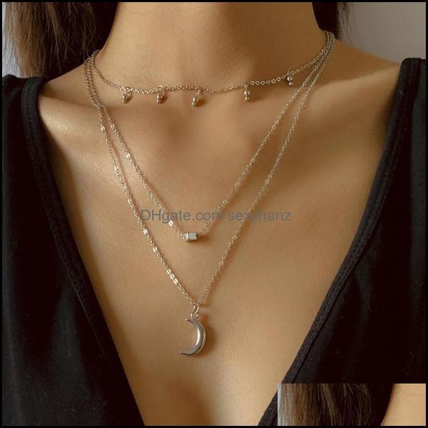 pendant necklaces & pendants jewelry women dress moon heart europe retro mti layer thin clavicle chain alloy beads lovers party gift necklac, Silver
pendant necklaces & pendants jewelry women dress moon heart europe retro mti layer thin clavicle chain alloy beads lovers party gift necklac, Silver