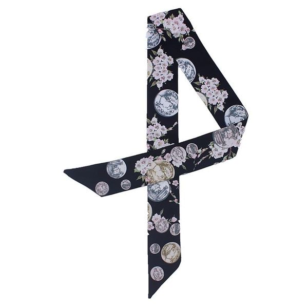 scarves pobing design floral print silk scarf women head brand small tie handle bag ribbon long female wraps 100*5cm, Blue;gray
scarves pobing design floral print silk scarf women head brand small tie handle bag ribbon long female wraps 100*5cm, Blue;gray