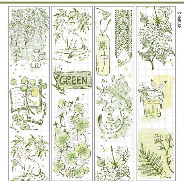 gift wrap green plant washi tape for card making journal diy scrapbooking decorative sticker
gift wrap green plant washi tape for card making journal diy scrapbooking decorative sticker
