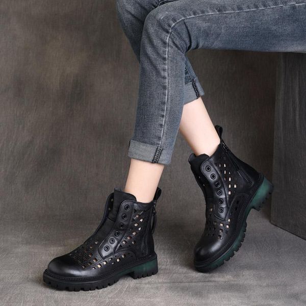 boots women leather sandals hollow out retro summer shoes for black low heels handmade genuine ankle
boots women leather sandals hollow out retro summer shoes for black low heels handmade genuine ankle