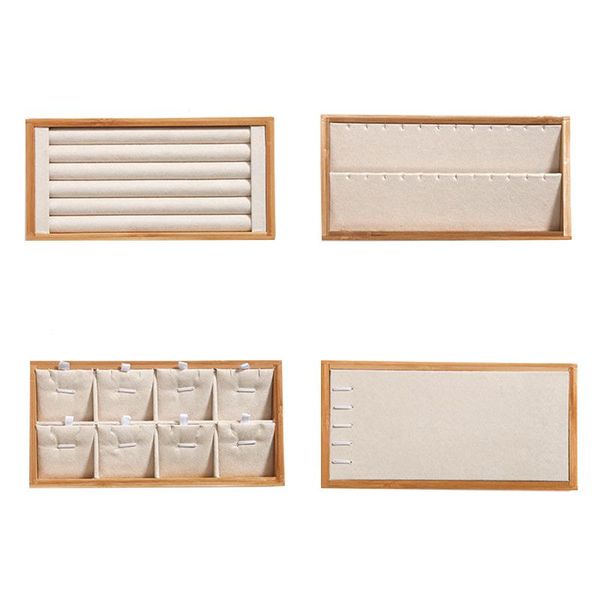 4pcs bamboo wood necklace bracelet ring stand earring storage tray jewelry display props beige pouches, bags, Pink;blue
4pcs bamboo wood necklace bracelet ring stand earring storage tray jewelry display props beige pouches, bags, Pink;blue