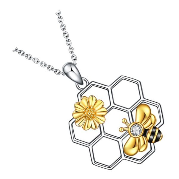 pendant necklaces 1pc shiny rhinestone necklace bee with flower jewelry accessory, Silver
pendant necklaces 1pc shiny rhinestone necklace bee with flower jewelry accessory, Silver