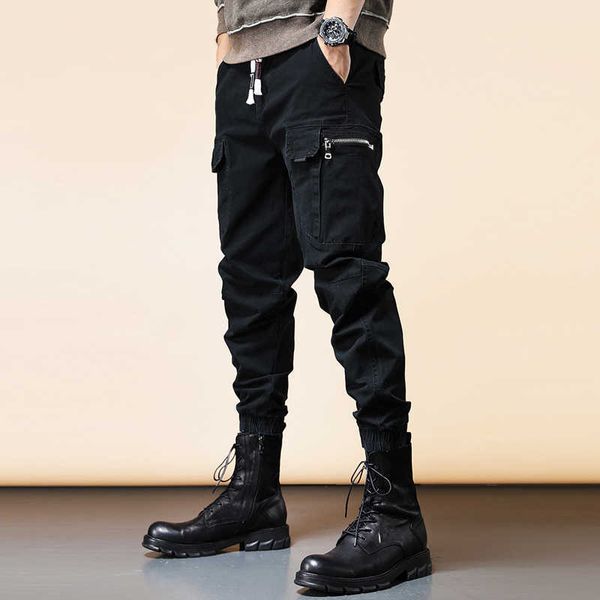 men's jeans streetwear fashion men loose fit multi pockets casual cargo pants outdoor designer overalls hip hop jogge, Blue 
men's jeans streetwear fashion men loose fit multi pockets casual cargo pants outdoor designer overalls hip hop jogge, Blue