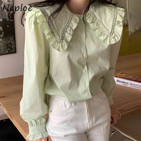 elegant wooden ear patchwork solid blouse women single breast long sleeve blusas spring loose shirt feminino 210422, White
elegant wooden ear patchwork solid blouse women single breast long sleeve blusas spring loose shirt feminino 210422, White