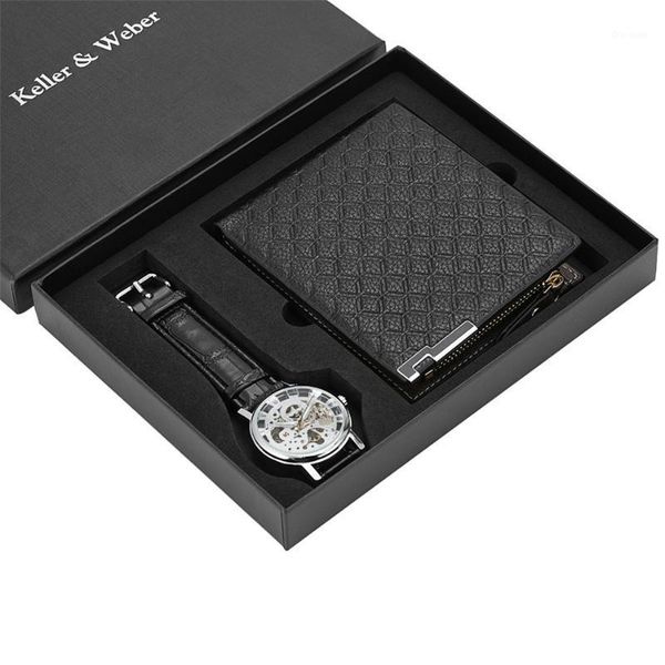 keller & weber mechanical hand-winding men watch purse gift sets genuine leather skeleton wristwatch wallet set wristwatches, Slivery;brown
keller & weber mechanical hand-winding men watch purse gift sets genuine leather skeleton wristwatch wallet set wristwatches, Slivery;brown