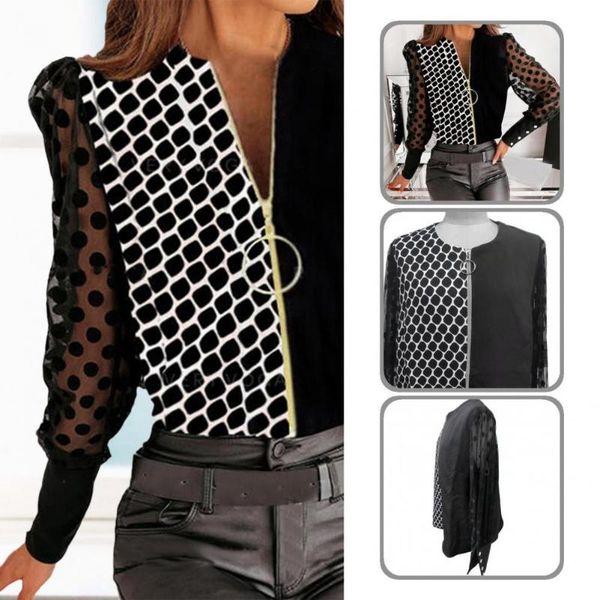 women's blouses & shirts soft classic zipper v-neck women blouse skin-friendly stitching for daily wear, White
women's blouses & shirts soft classic zipper v-neck women blouse skin-friendly stitching for daily wear, White