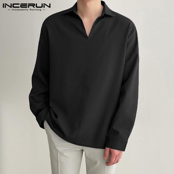 men's casual shirts incerun 2021 korean style men's all-match blouse loose solid color stand-up collar handsome long-sleeved camis, White;black
men's casual shirts incerun 2021 korean style men's all-match blouse loose solid color stand-up collar handsome long-sleeved camis, White;black