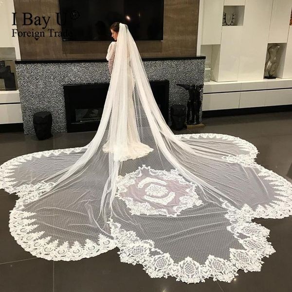bridal veils veil 3 meters blusher lace cathedral wedding with comb accessories luxury long train, Black
bridal veils veil 3 meters blusher lace cathedral wedding with comb accessories luxury long train, Black