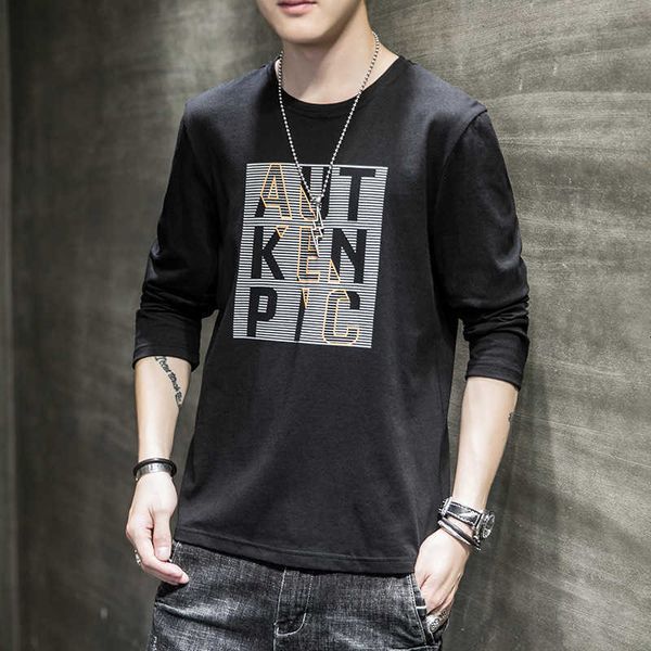 2021 long sleeve t-shirt men's 2021 fashion brand autumn loose bottomed shirt multi style, Black
2021 long sleeve t-shirt men's 2021 fashion brand autumn loose bottomed shirt multi style, Black