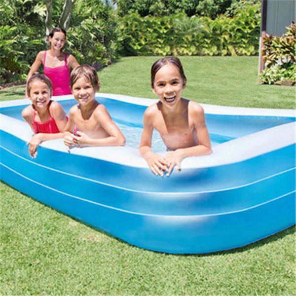 305*183*56cm inflatable swimming pool kids water sports rectangular ground family swim pfds
305*183*56cm inflatable swimming pool kids water sports rectangular ground family swim pfds