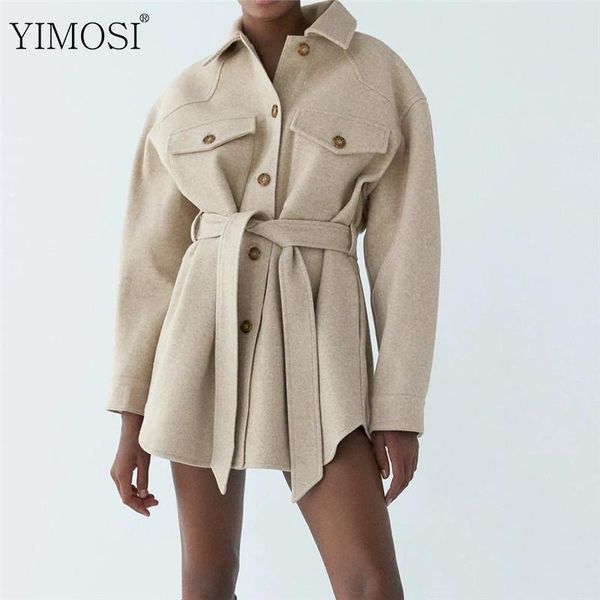 women's jackets autumn winter solid jacket coat with belt women woolen 2021 casual long sleeve pocket office outerwear, Black;brown
women's jackets autumn winter solid jacket coat with belt women woolen 2021 casual long sleeve pocket office outerwear, Black;brown
