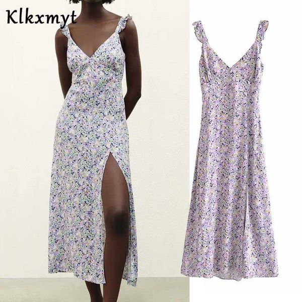 klkxmyt za dress women purple floral slip long woman ruffle strap cut out midi summer es backless slit es 210527, Black;gray
klkxmyt za dress women purple floral slip long woman ruffle strap cut out midi summer es backless slit es 210527, Black;gray