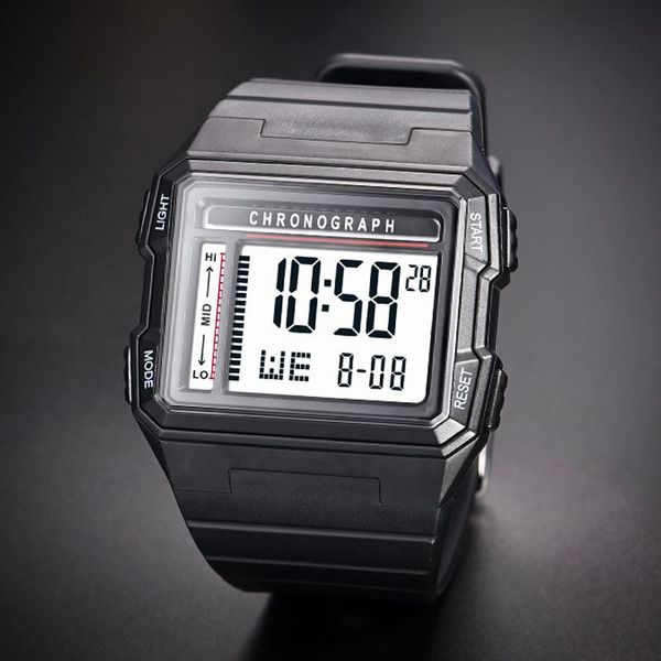 wristwatches sport men watch fashion military waterproof led square digital electronic clock casual men's watches relogio masculino, Slivery;brown
wristwatches sport men watch fashion military waterproof led square digital electronic clock casual men's watches relogio masculino, Slivery;brown