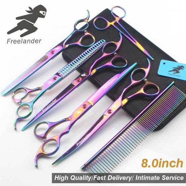 inch pet hairdressing scissors set pink high class scissors1