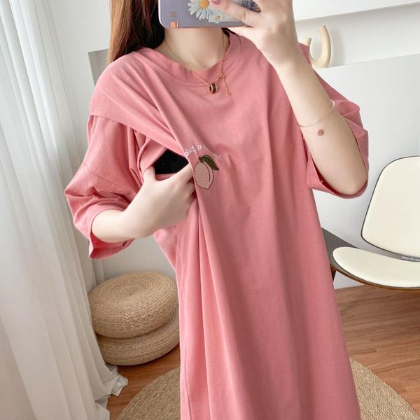 maternity dresses peach embroidery cotton casual pregnancy dress nursing clothes large size shirt postpartum mom wear 8522, White
maternity dresses peach embroidery cotton casual pregnancy dress nursing clothes large size shirt postpartum mom wear 8522, White