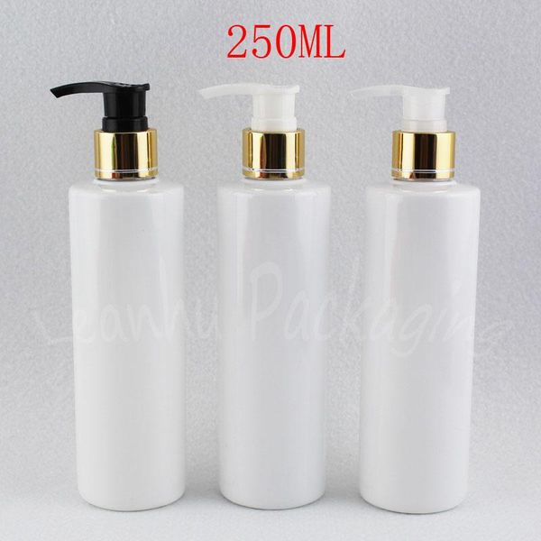 storage bottles & jars 250ml white flat shoulder plastic bottle with gold lotion pump , 250cc empty cosmetic container shampoo / sub-bottlin
storage bottles & jars 250ml white flat shoulder plastic bottle with gold lotion pump , 250cc empty cosmetic container shampoo / sub-bottlin