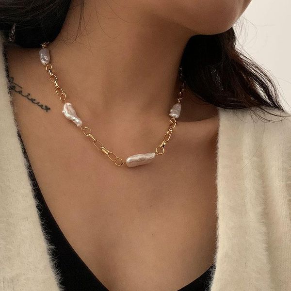 chains moflo 2021 vintage gold chunky chain baroque pearl necklace link freshwater choker necklaces for party, Silver
chains moflo 2021 vintage gold chunky chain baroque pearl necklace link freshwater choker necklaces for party, Silver