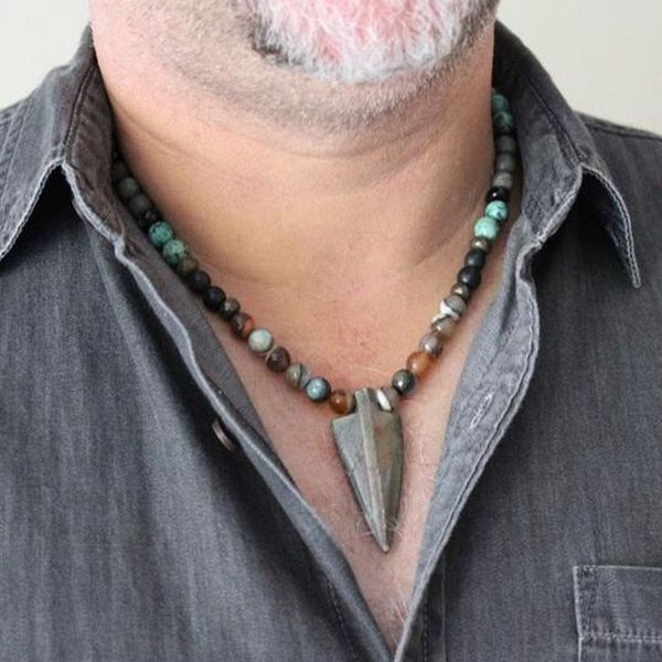 pendant necklaces protection necklace for men, arrowhead pyrite ,beaded gemstone necklace, healing stones, Silver
pendant necklaces protection necklace for men, arrowhead pyrite ,beaded gemstone necklace, healing stones, Silver