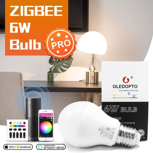 smart home control gledopto zigbee + 2.4g rf 6w pro dimming bulb rgb double white voice lamp work with alexa echo plus
smart home control gledopto zigbee + 2.4g rf 6w pro dimming bulb rgb double white voice lamp work with alexa echo plus