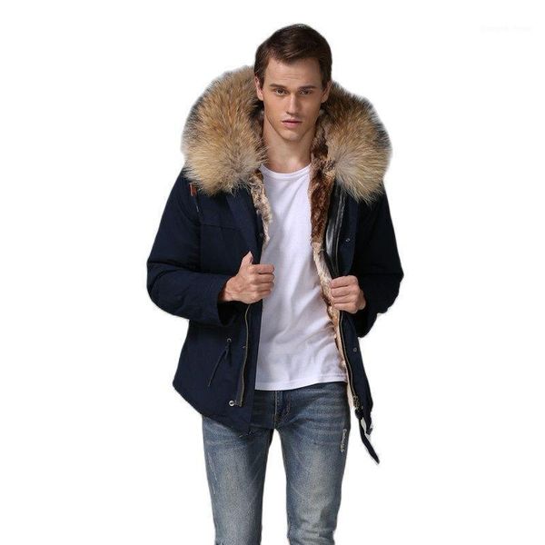 navy short parka with faux rex fur lining natural raccoon collar 2021 men jacket coat men's down & parkas, Black
navy short parka with faux rex fur lining natural raccoon collar 2021 men jacket coat men's down & parkas, Black