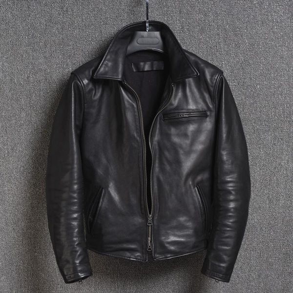 men's leather & faux witner genuine men jacket vintage streetwear natural real cow mens coat male chaqueta cuero hombre wpy1837, Black
men's leather & faux witner genuine men jacket vintage streetwear natural real cow mens coat male chaqueta cuero hombre wpy1837, Black
