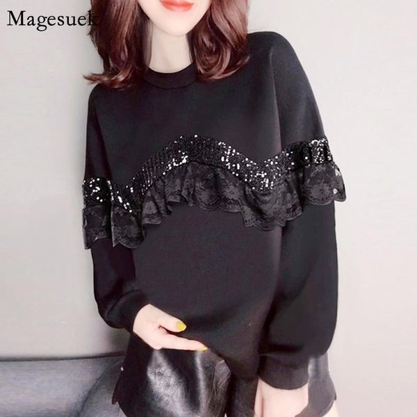winter street vintage crewneck sweatshirt sequins solid balck lace oversized jacket velvet pullover sweatshirts 12470 women's hoodies &, Black
winter street vintage crewneck sweatshirt sequins solid balck lace oversized jacket velvet pullover sweatshirts 12470 women's hoodies &, Black