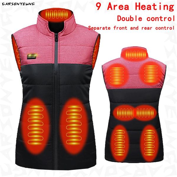 men's vests 9 places heated vest men women usb jacket heating thermal clothing hunting winter fashion heat coat, Black;white
men's vests 9 places heated vest men women usb jacket heating thermal clothing hunting winter fashion heat coat, Black;white