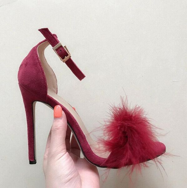 summer fashion ladies slim high heeled sandals fur suede open toed buckle shoes womens plus size, Black
summer fashion ladies slim high heeled sandals fur suede open toed buckle shoes womens plus size, Black