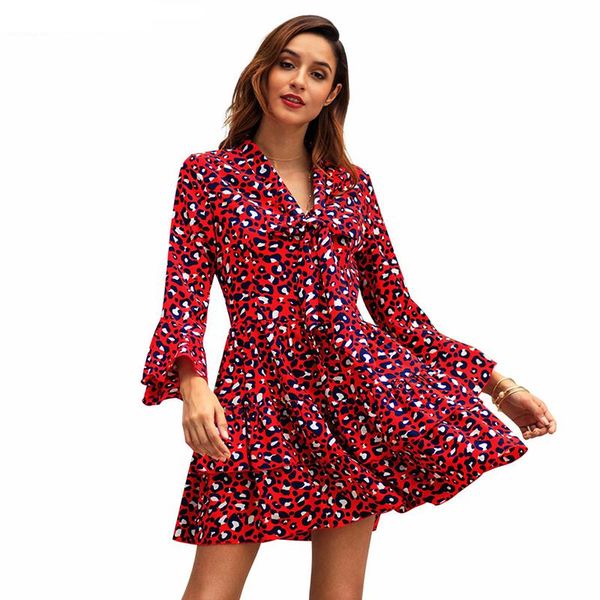 casual dresses hstar spring gothic long flare sleeve mini dress female animal leopard print party elegant short 2021, Black;gray
casual dresses hstar spring gothic long flare sleeve mini dress female animal leopard print party elegant short 2021, Black;gray