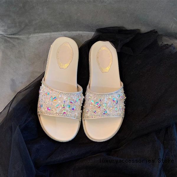 women slippers glitter rhinestone bright diamond flat bottom outdoor lace gem crystal flats sandals leisure comfortable shoes, Black
women slippers glitter rhinestone bright diamond flat bottom outdoor lace gem crystal flats sandals leisure comfortable shoes, Black