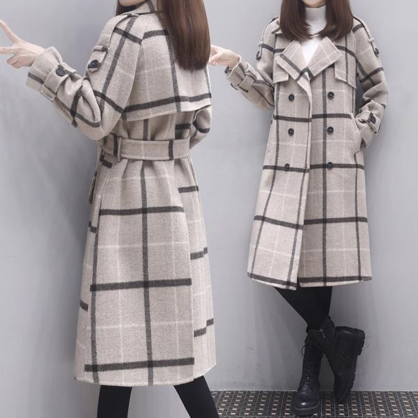 plaid double-sided cashmere coat women's mid long 2021 spring dress lace loose slim fashion tweed wool & blends, Black
plaid double-sided cashmere coat women's mid long 2021 spring dress lace loose slim fashion tweed wool & blends, Black