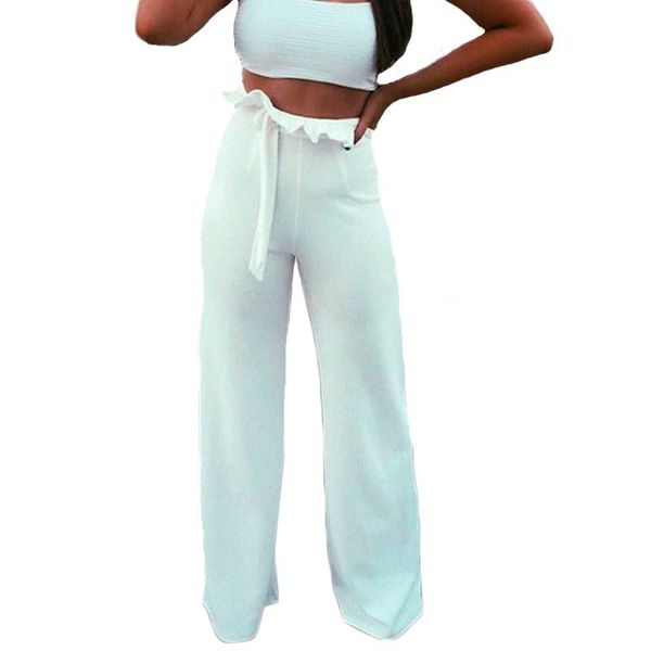 women's pants & capris elegant women high waisted palazzo wide leg long ruffles fashion plain bandage zipper solid flared trousers, Black;white
women's pants & capris elegant women high waisted palazzo wide leg long ruffles fashion plain bandage zipper solid flared trousers, Black;white