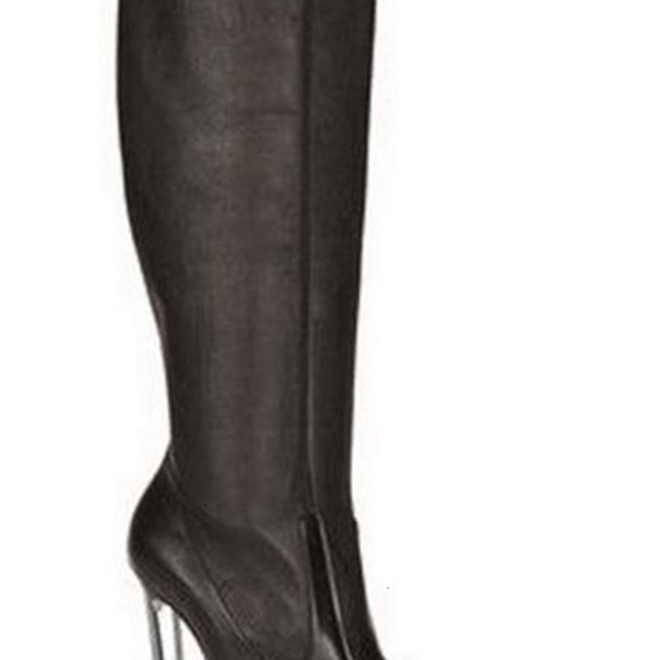boot winter mode red suede knee high finger boots pointed heel high-quality leather riding thin heels, Black
boot winter mode red suede knee high finger boots pointed heel high-quality leather riding thin heels, Black
