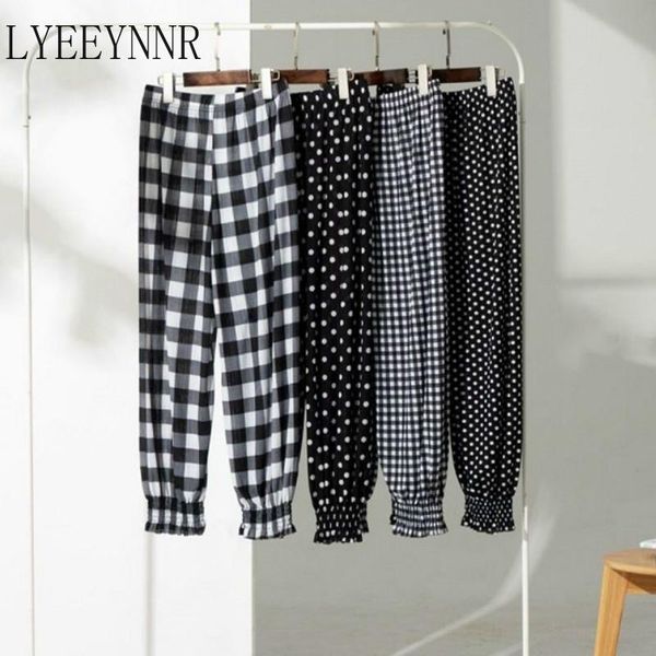 high waist pants women polka dot plaid drawstring casual ladies slim harem summer retro loose pantalon femme women's & capris, Black;white
high waist pants women polka dot plaid drawstring casual ladies slim harem summer retro loose pantalon femme women's & capris, Black;white