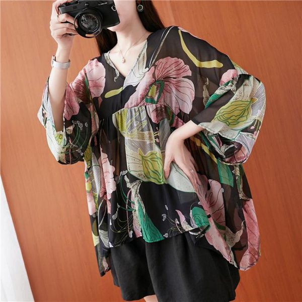 summer autumn korean women irregular oversize shirts 2021 loose sweet girls vintage print v-neck women's blouses &, White
summer autumn korean women irregular oversize shirts 2021 loose sweet girls vintage print v-neck women's blouses &, White