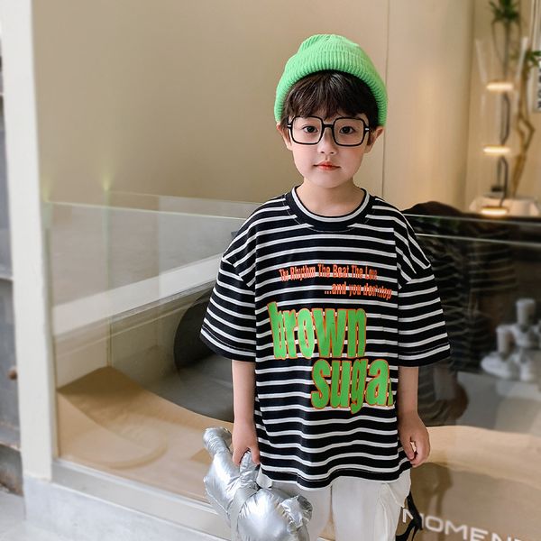 childrens clothing boys t-shirt short-sleeved summer clothes 2021 medium and big fashionable stylish striped half sleeve top, White
childrens clothing boys t-shirt short-sleeved summer clothes 2021 medium and big fashionable stylish striped half sleeve top, White