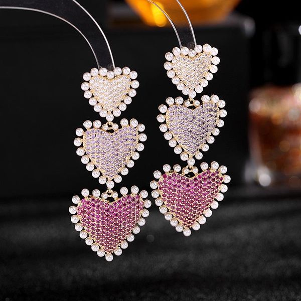 stud earrings, gradually changing purple zircon long style, fashionable temperament, exaggerated love female, Golden;silver
stud earrings, gradually changing purple zircon long style, fashionable temperament, exaggerated love female, Golden;silver