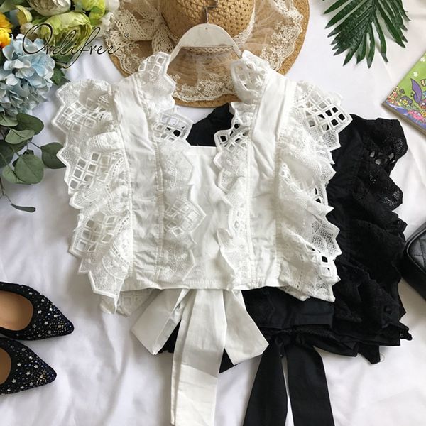 summer sweet women party lace camisole ruffle hollow out crochet bow night club camis vacation tank 210415, White
summer sweet women party lace camisole ruffle hollow out crochet bow night club camis vacation tank 210415, White