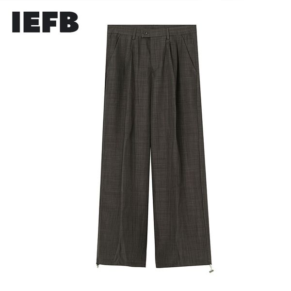 iefb causal wide leg suit pants for men spring summer mid waist drawstring bottom bussiness trousers for male 9y5982 210524, Black
iefb causal wide leg suit pants for men spring summer mid waist drawstring bottom bussiness trousers for male 9y5982 210524, Black
