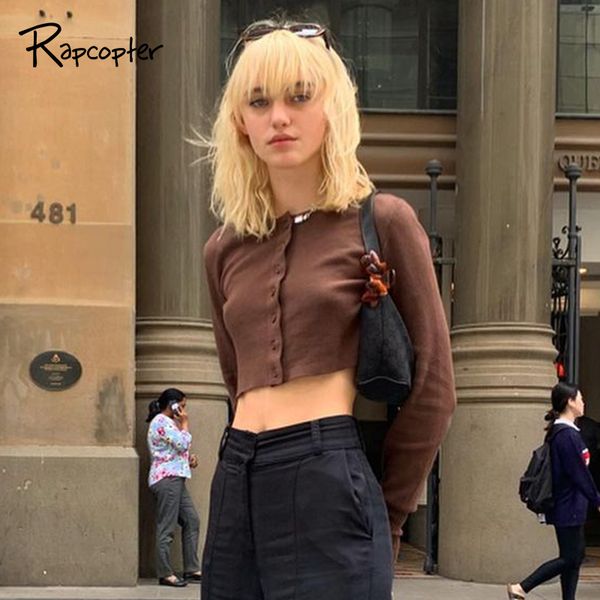 rapcopter brown knitwear y2k long sleeve crop harajuku t shirt button up cardigans knitted cute tshirt women autumn, White
rapcopter brown knitwear y2k long sleeve crop harajuku t shirt button up cardigans knitted cute tshirt women autumn, White