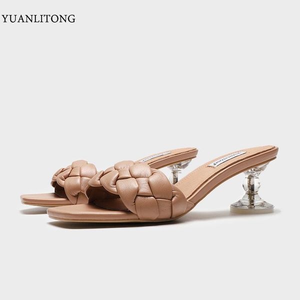 slippers 2021 fashion woven sandals transparent square head open toe elegant thick heel high women's shoes, Black
slippers 2021 fashion woven sandals transparent square head open toe elegant thick heel high women's shoes, Black