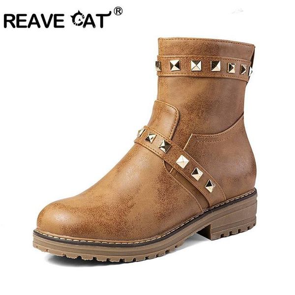 boots reave cat woman hiking block ankle round toe zipper med heel studded riding shoes female footwear black size 44
boots reave cat woman hiking block ankle round toe zipper med heel studded riding shoes female footwear black size 44