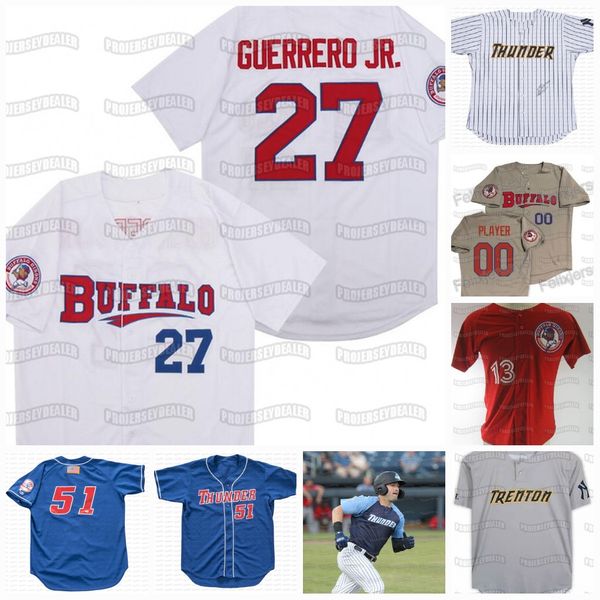 mens milb buffalo bisons trenton thunder baseball jersey 27 vladimir guerrero jr. bryan baker andrew sopko kirby snead tayler saucedo andy b, Blue;black
mens milb buffalo bisons trenton thunder baseball jersey 27 vladimir guerrero jr. bryan baker andrew sopko kirby snead tayler saucedo andy b, Blue;black
